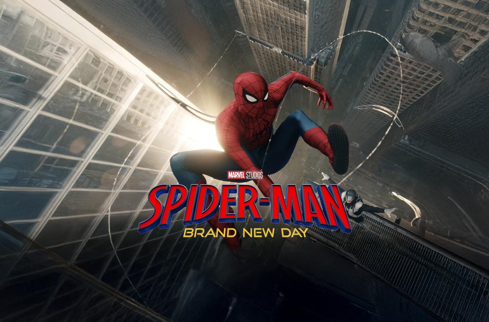 Spider-Man in costume against a city skyline for Brand New Day re-release news