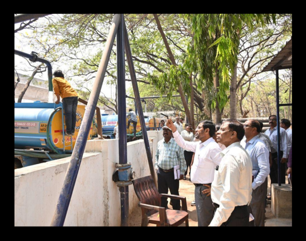 HMWSSB workers carrying out pipeline repair works causing 36-hour water supply disruption in parts of Hyderabad on October 5-6